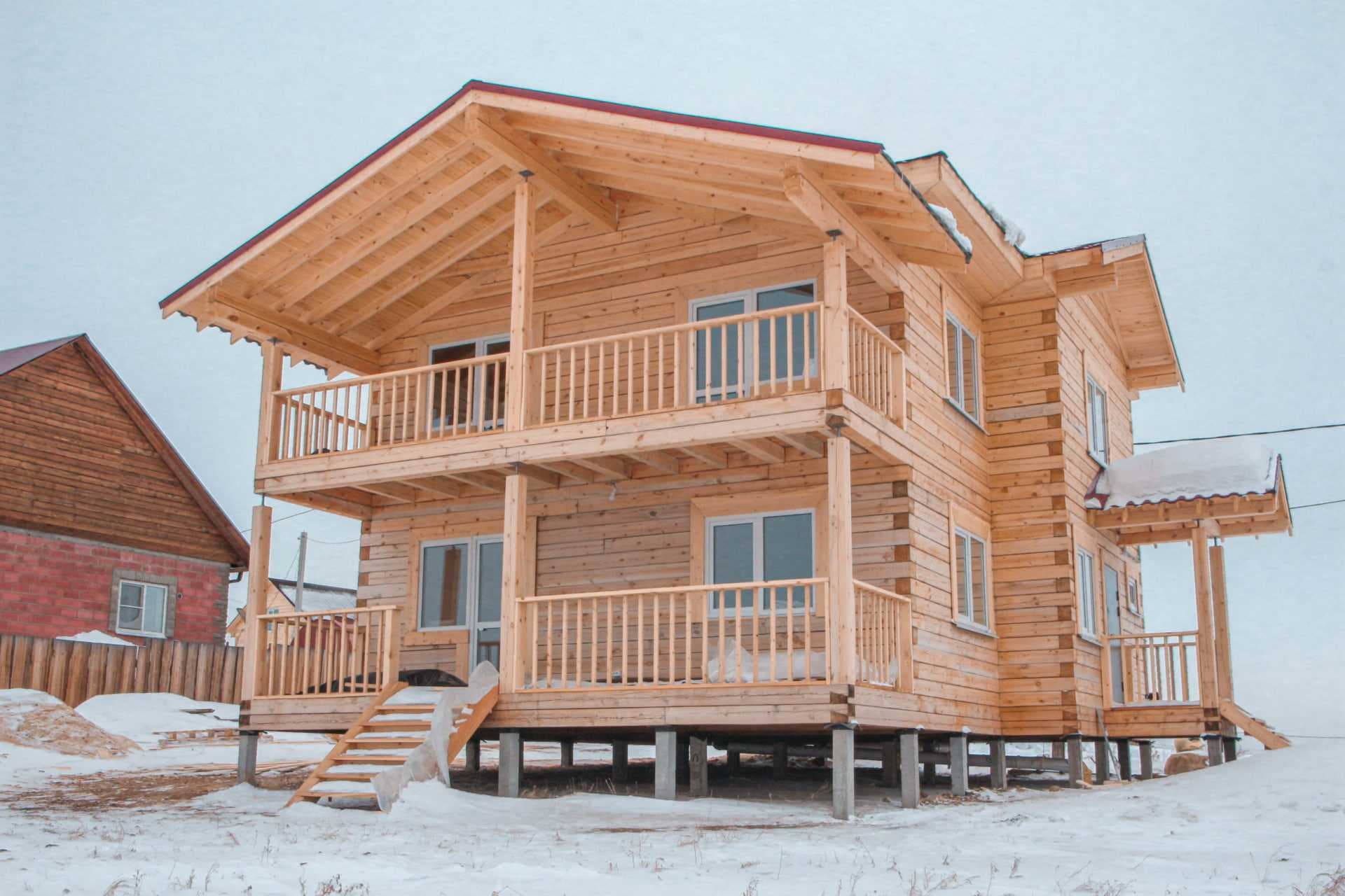 Проект дома Брусовой дом 2 этажа 155 м2 в Мамонах, 155 м², брус — миниатюра 3