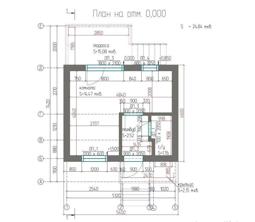 Проект дома Бюджетный дачный домик 25 м2 в с. Юбилейный, 25 м², брус — миниатюра 11
