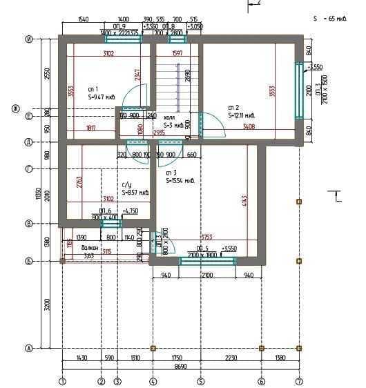 Проект дома Современный коттедж 130 м2 в СНТ Жаворонки, 130 м², брус — миниатюра 8